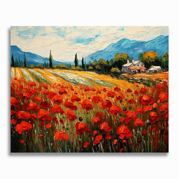 Malen nach Zahlen - Mohnblütenrausch