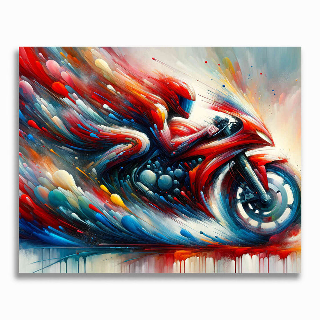 Motorrad, Abstrakt – Malen nach Zahlen
