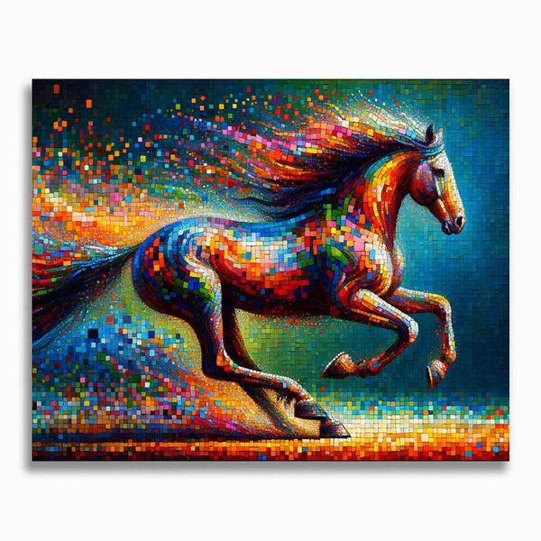 Pferd, Abstrakt – Malen nach Zahlen