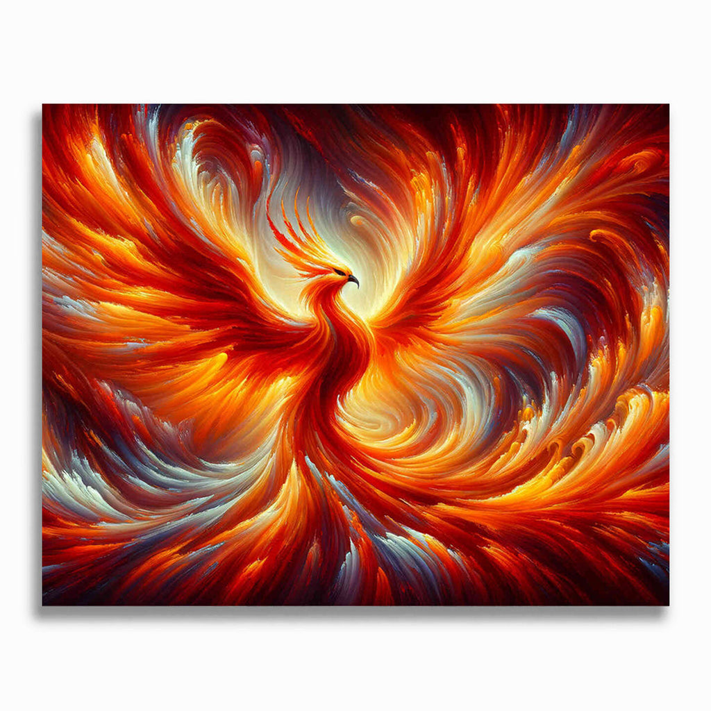 Phönix, brennt - Malen nach Zahlen