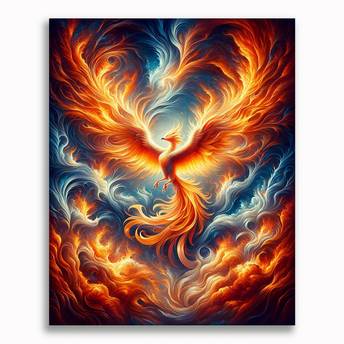 Phönix, Feuer - Malen nach Zahlen