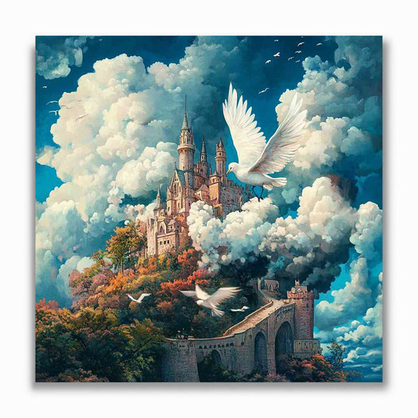 Malen nach Zahlen - Schloss über den Wolken