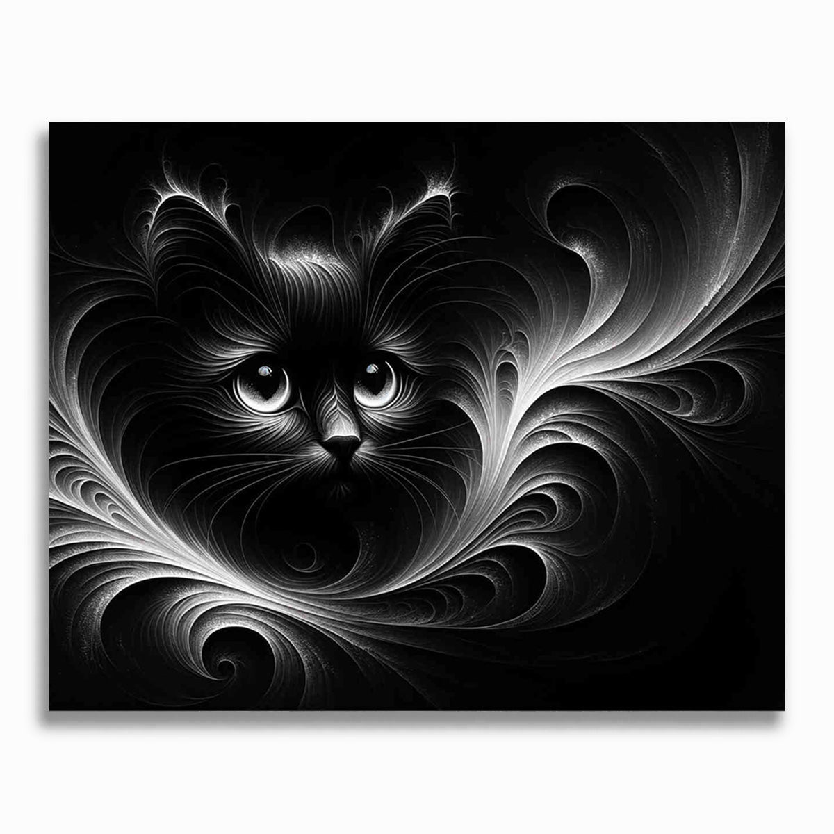 Schwarze Katze – Malen nach Zahlen
