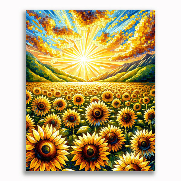 Sonnenblumen - Malen nach Zahlen