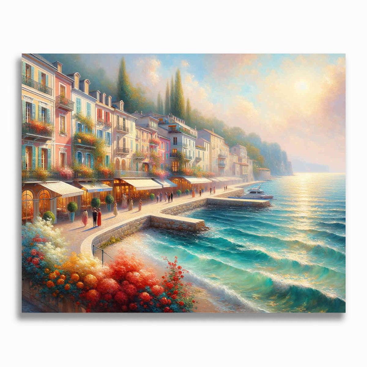 Stadt am Meer - Malen nach Zahlen