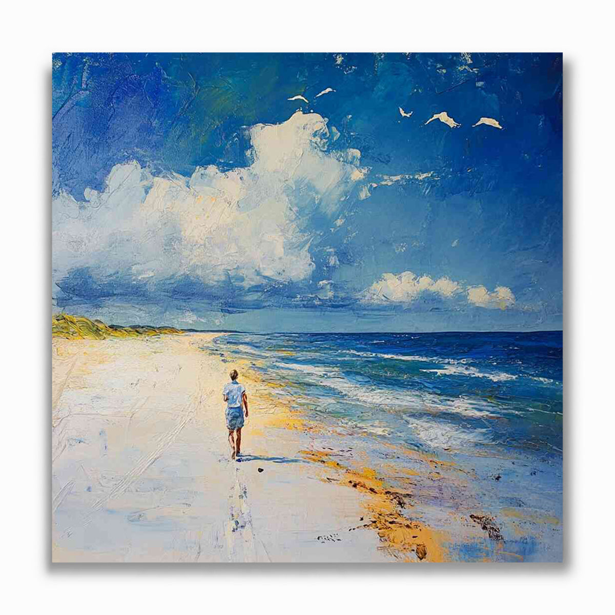 Malen nach Zahlen - Strandspaziergang, Sanfte Wellen