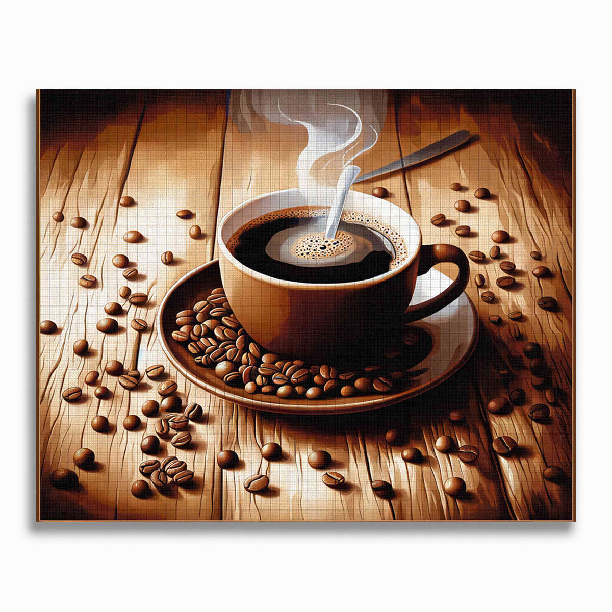 Tasse mit Kaffee – Malen nach Zahlen