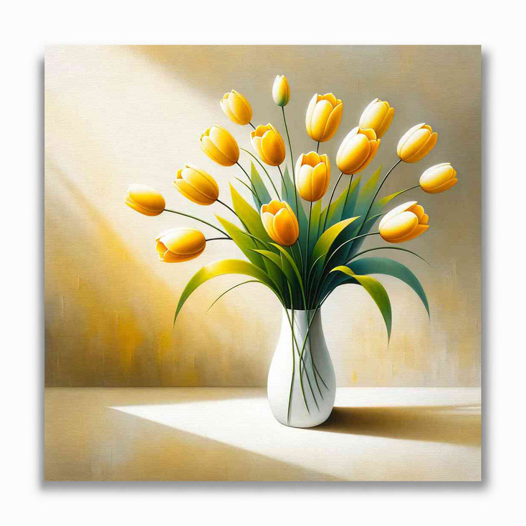 Tulpen, in Vase - Malen nach Zahlen