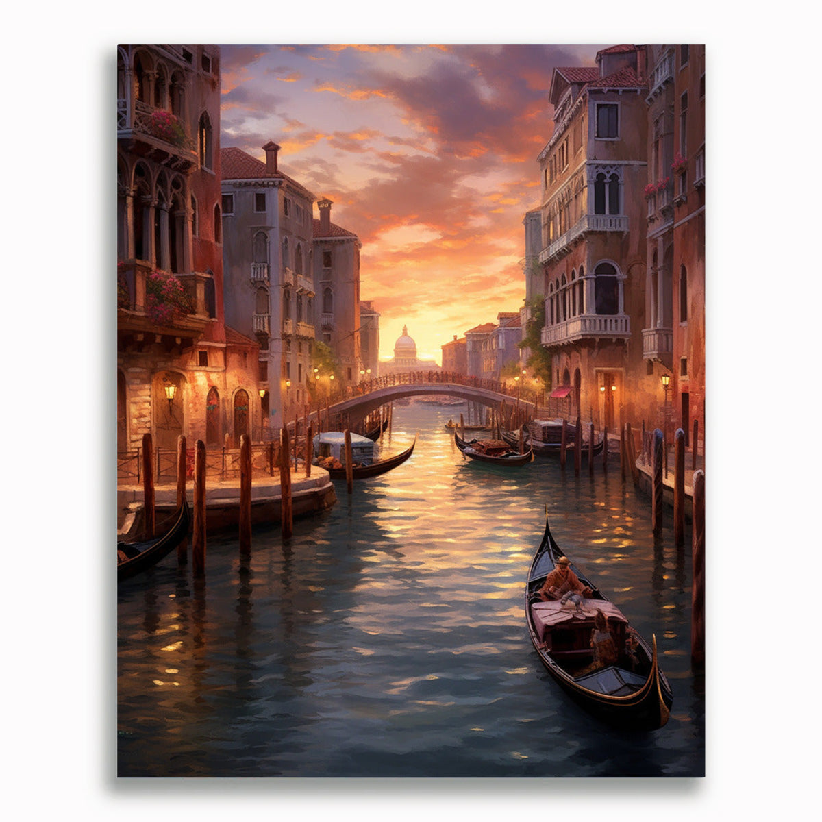 Venedig, Lichtschein - Malen nach Zahlen