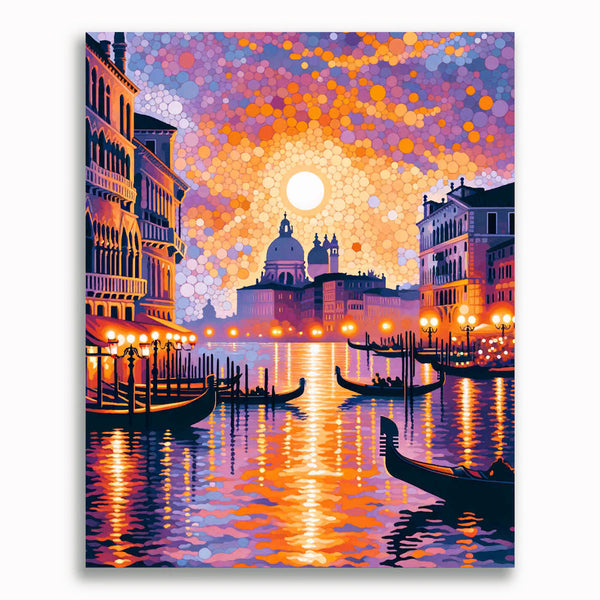 Venedig Sonnenuntergang - Malen nach Zahlen