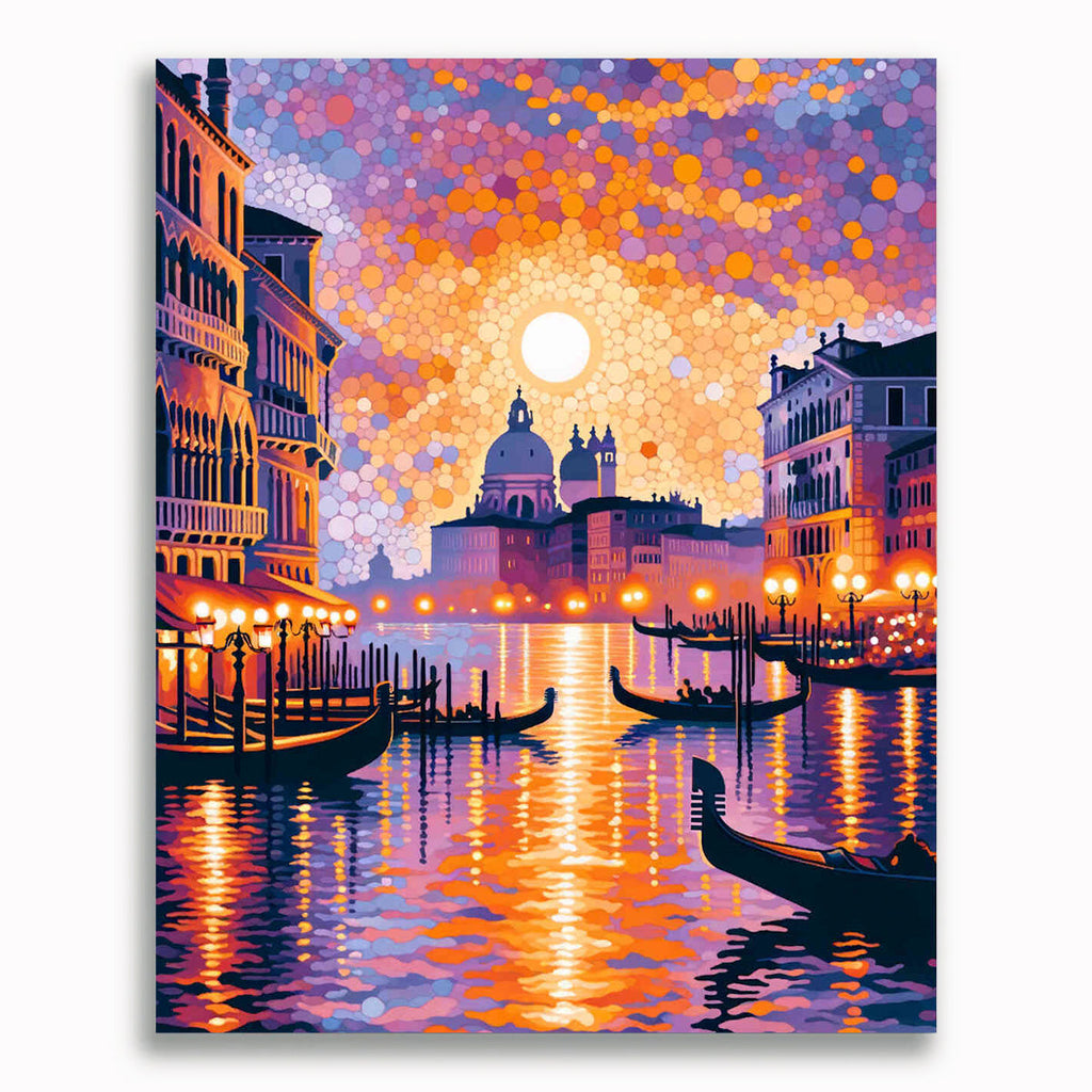 Venedig Sonnenuntergang - Malen nach Zahlen