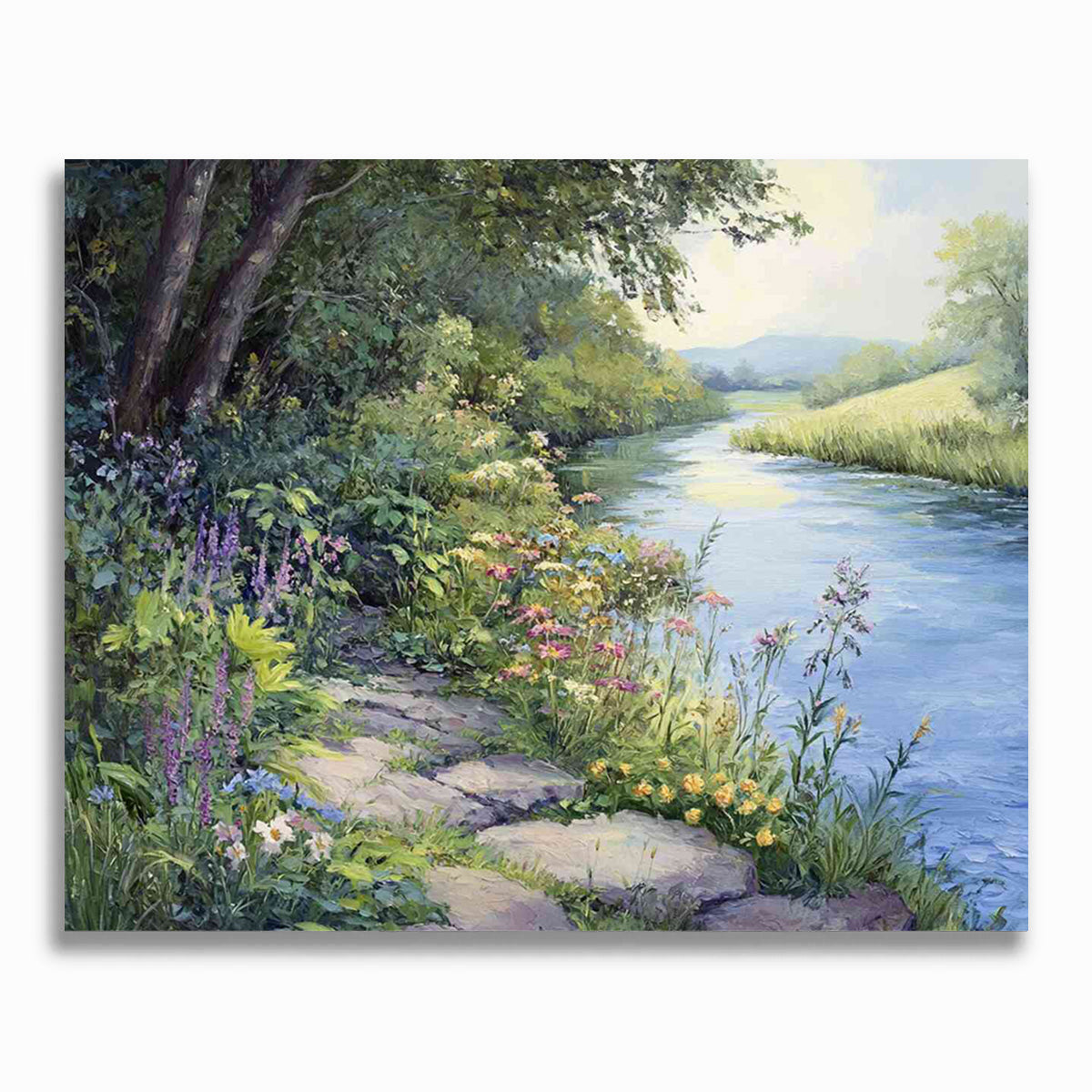 Verwilderter Flusslauf - Malen nach Zahlen