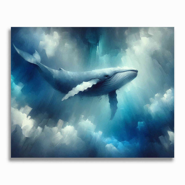 Wal im Meer, Abstrakt