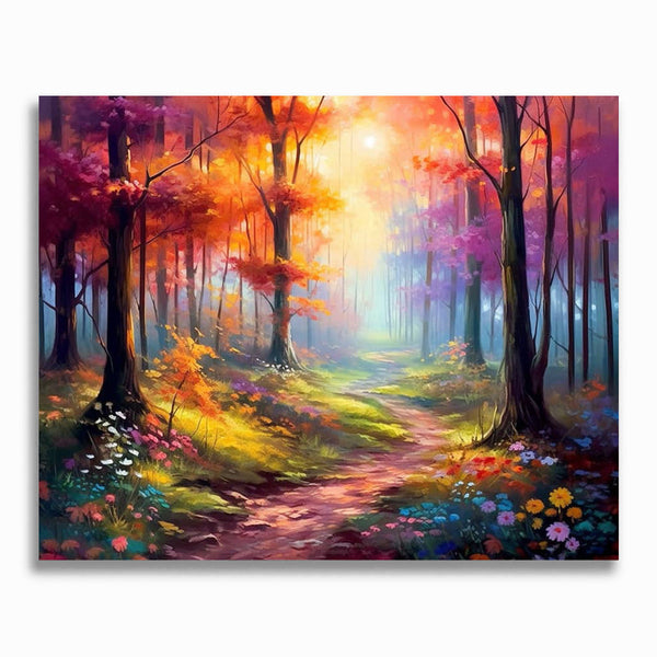 Wald im Herbst - Malen nach Zahlen