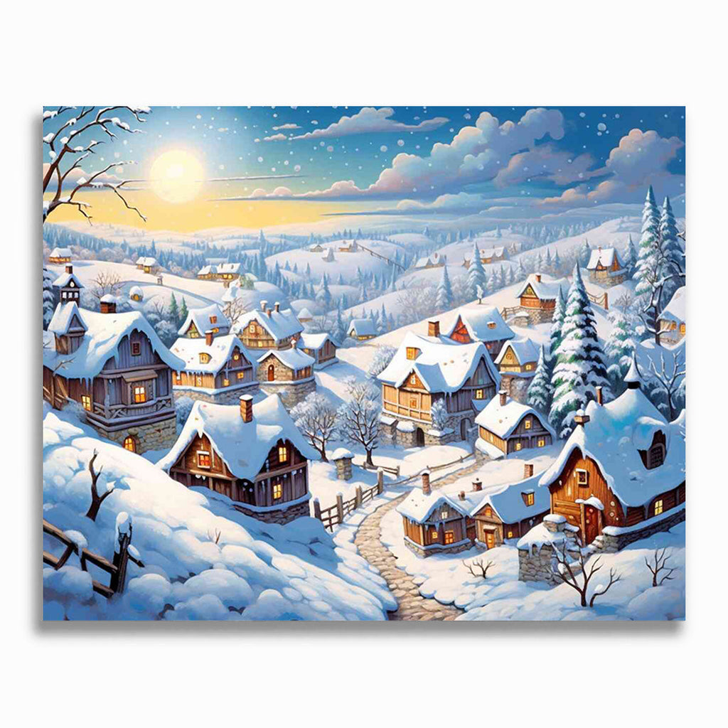 Malen nach Zahlen - Wintertraum, in weiß