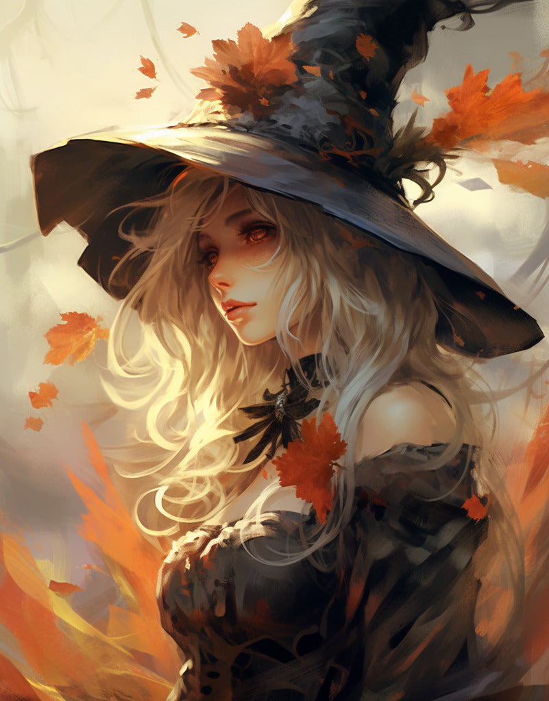 Malen nach Zahlen - Halloween Hexe