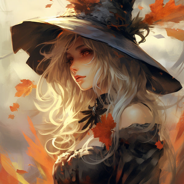 Malen nach Zahlen - Halloween Hexe