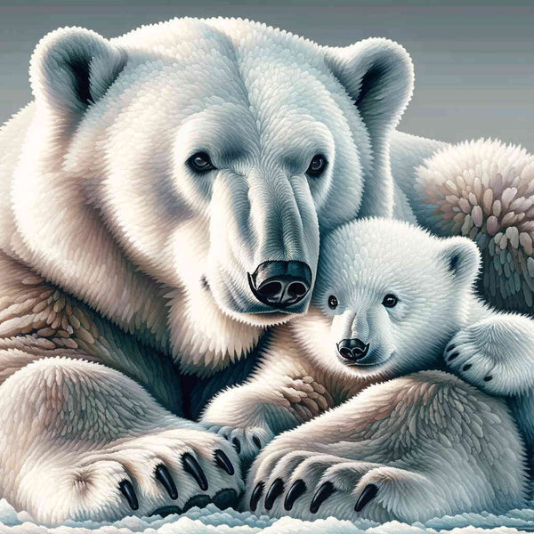 Malen nach Zahlen - Kleiner Eisbär