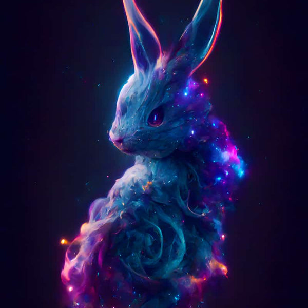 Mystischer Hase Diamond Painting Kit – Verzaubertes, funkelndes Hasenmotiv auf hochwertiger Leinwand, ideal für dein kreatives Kunstprojekt.