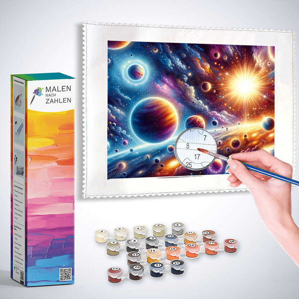 Malen nach Zahlen - Planeten im Universum der Sonne