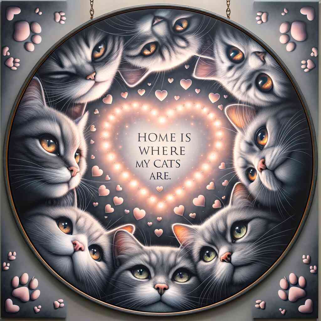Malen nach Zahlen - Home is where my cats are