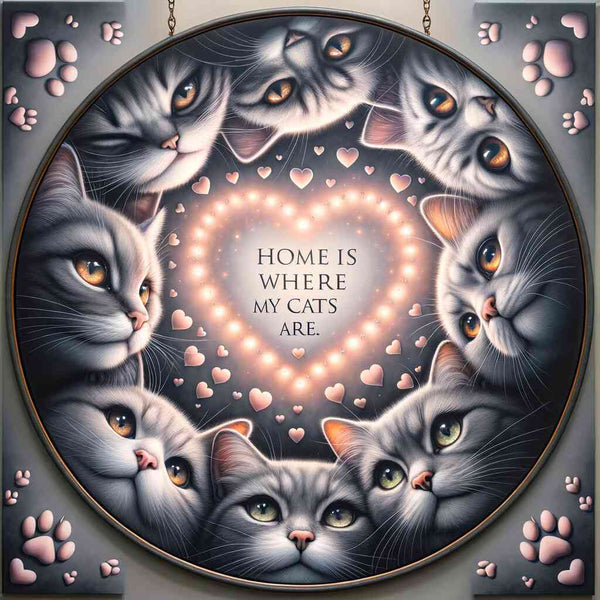 Malen nach Zahlen - Home is where my cats are