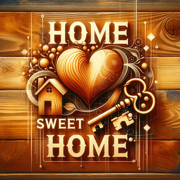 Malen nach Zahlen - Home sweet home, Holzoptik
