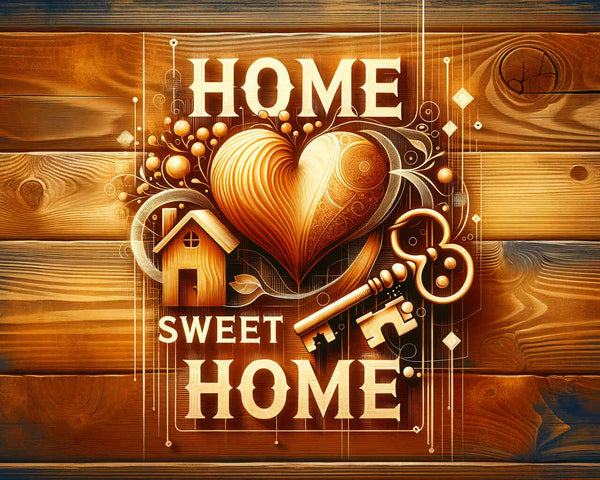 Malen nach Zahlen - Home sweet home, Holzoptik