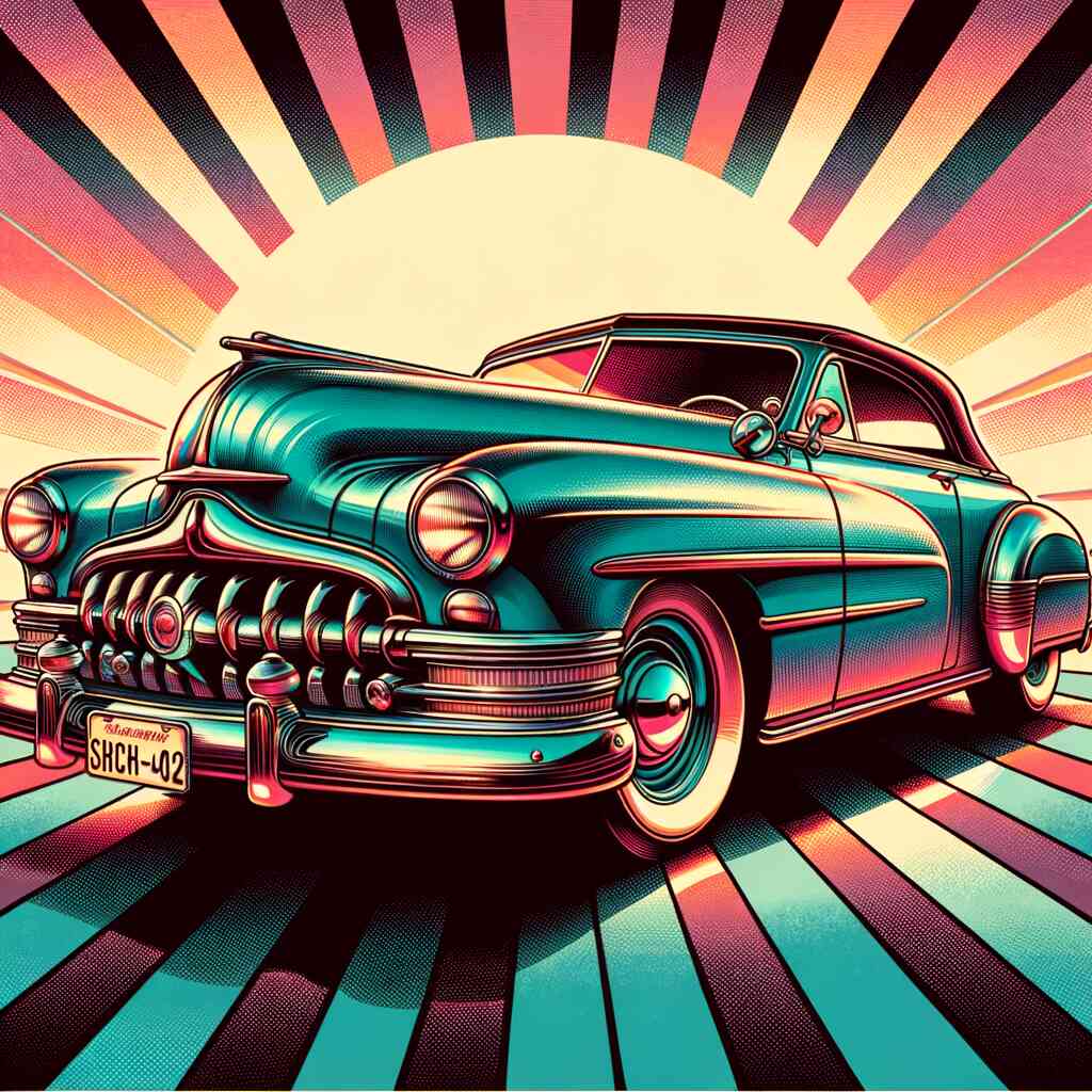 Malen nach Zahlen - Retro Auto