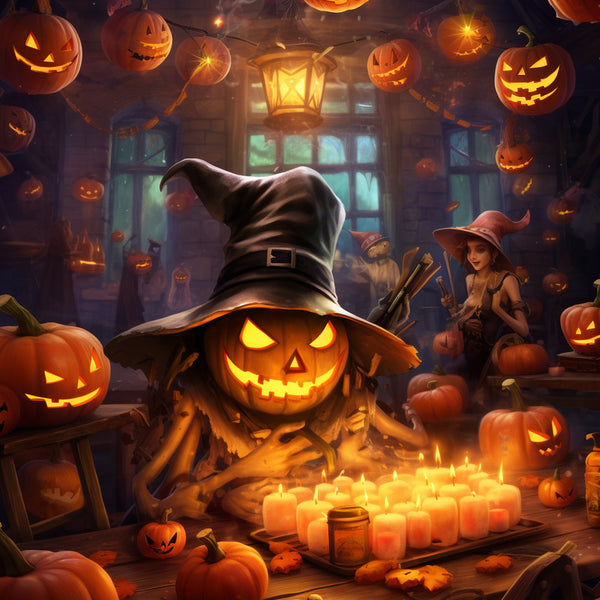Malen nach Zahlen - Happy Halloween, Kürbis und Fledermaus