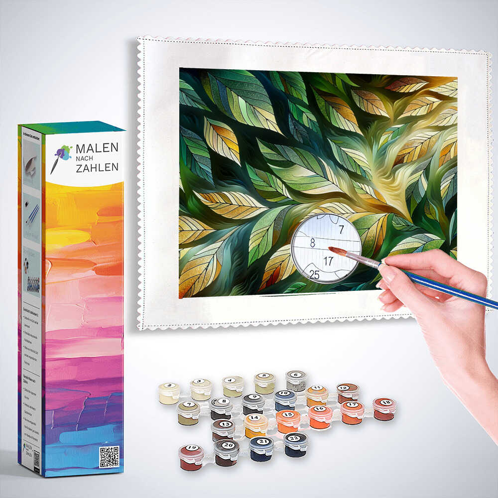 Malen nach Zahlen - Blättermix