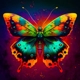Diamond Painting Kit – Red Butterfly with Vibrant Colors and Detailed Acrylic Diamonds