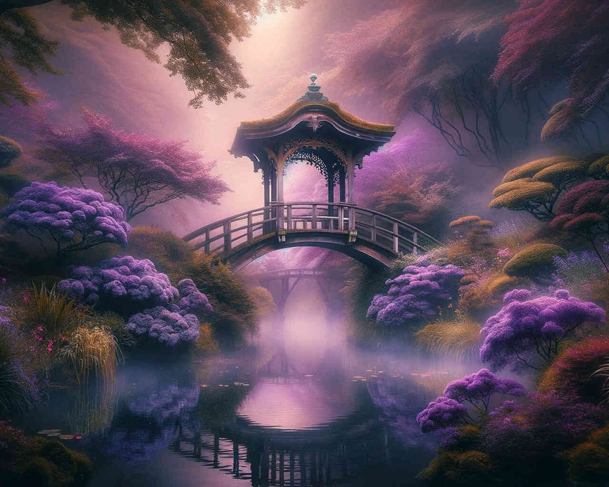 Malen nach Zahlen - Einsame Brücke