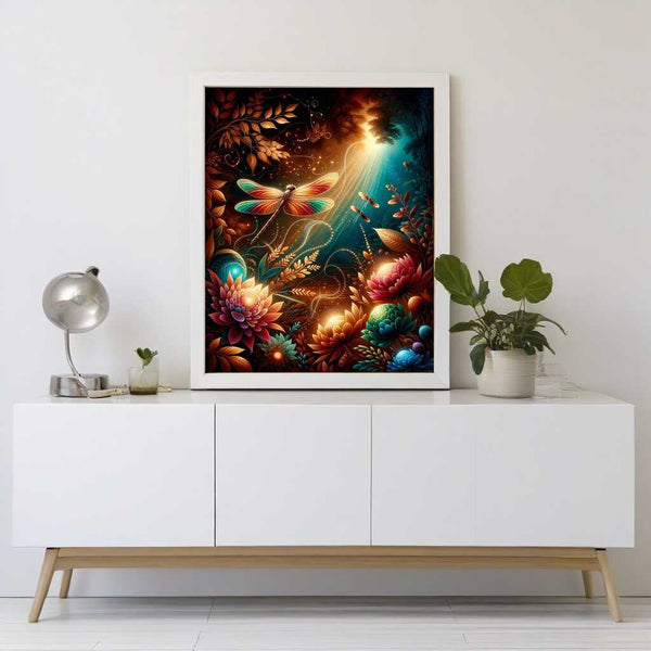 Malen nach Zahlen - Leuchtende Libelle