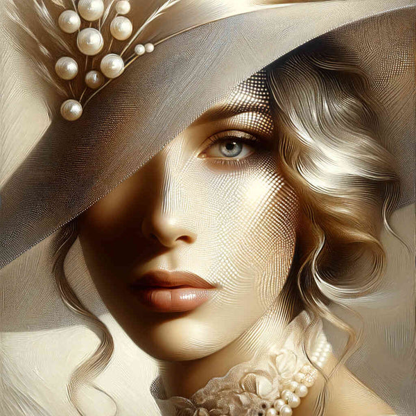 Frau mit Hut – Malen nach Zahlen