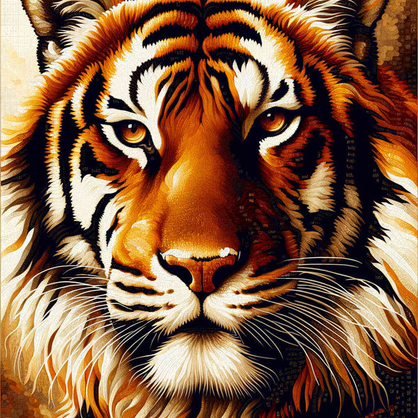 Malen nach Zahlen - Tiger schaut auf