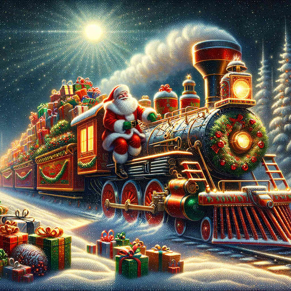 Malen nach Zahlen - Weihnachtszug