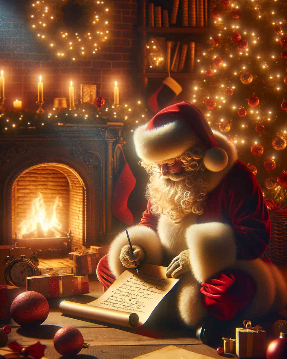 Malen nach Zahlen - Weihnachtsmannwunschzettel