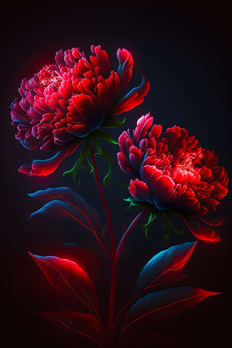 Diamond Painting - Rosen in der Nacht, kunstvolle rote Rosen leuchten im Dunkeln. Erstelle deine funkelnde Kunst mit unserem Komplettset!