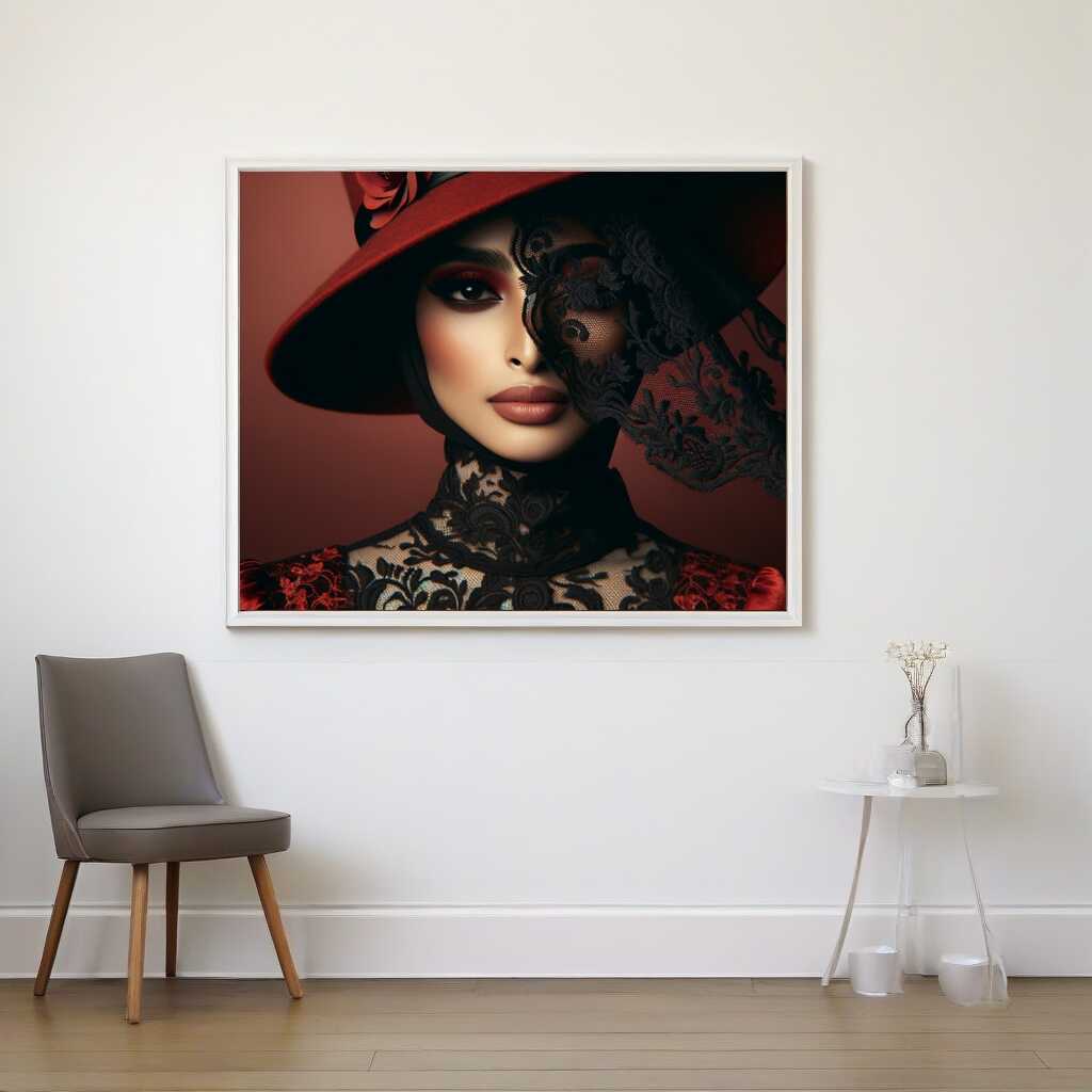 Malen nach Zahlen - Hut und Frau