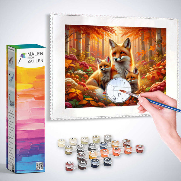 Malen nach Zahlen - Fuchs Mutter