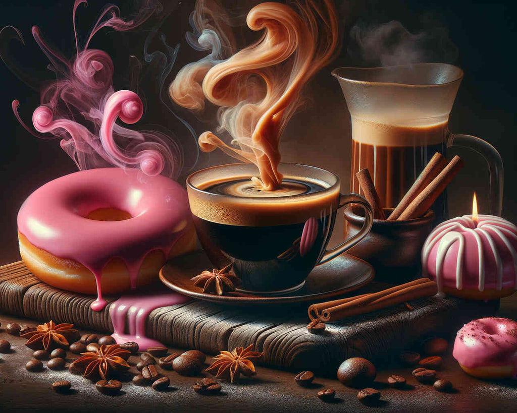 Malen nach Zahlen - Kaffe und Donut