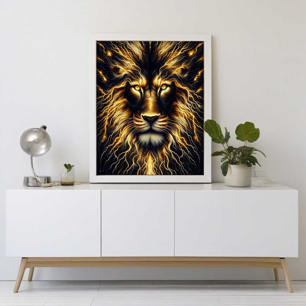 Malen nach Zahlen - Lichtschein Löwe