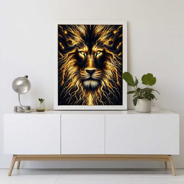 Malen nach Zahlen - Lichtschein Löwe