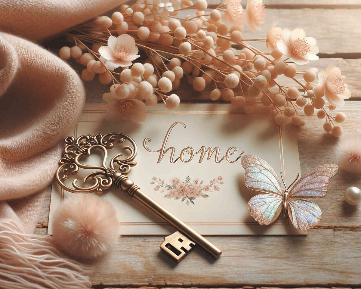 Malen nach Zahlen - Home Holz mit Schlüssel