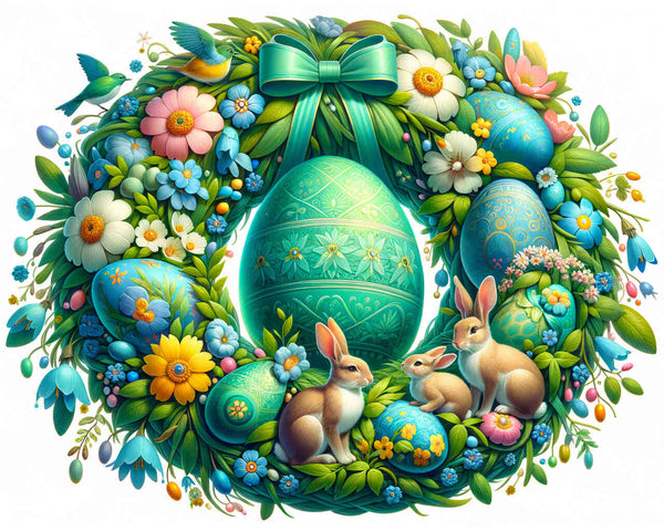 Malen nach Zahlen - Ostereierkranz