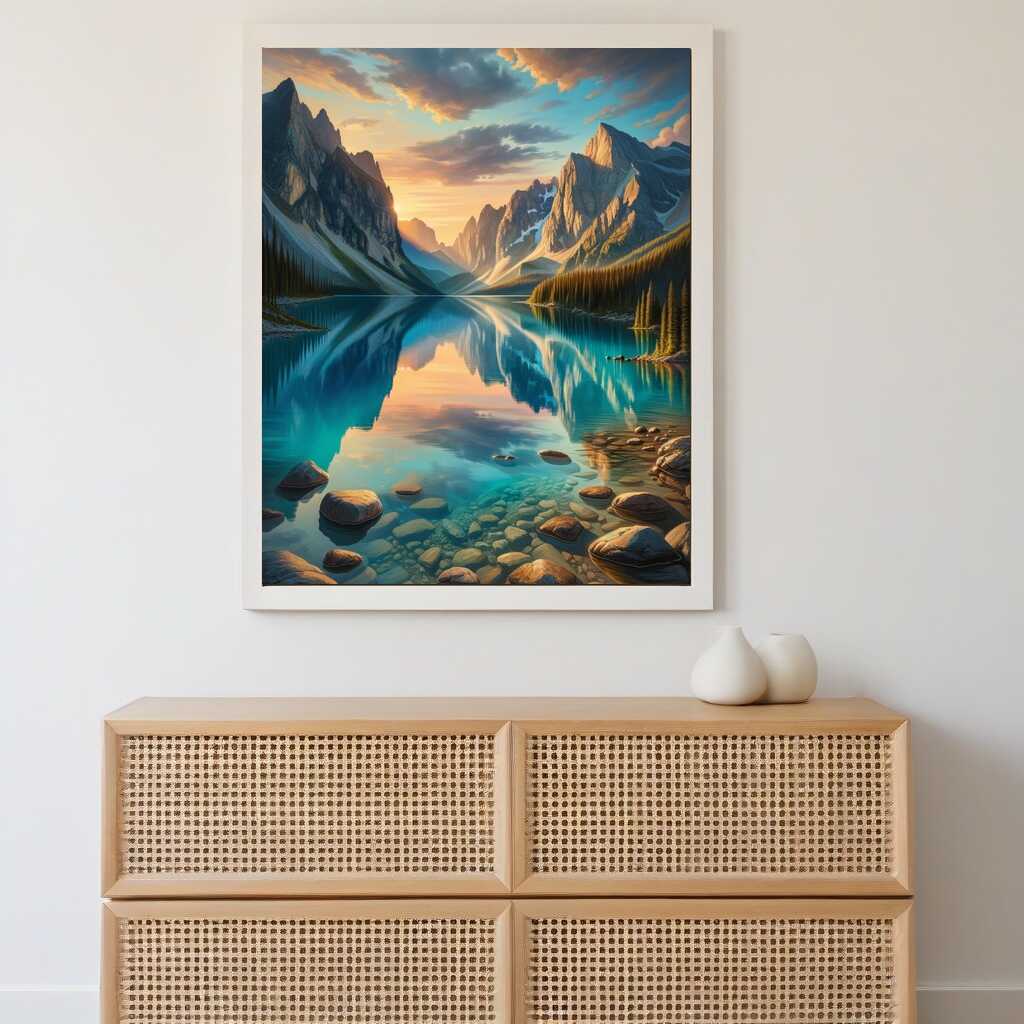 Malen nach Zahlen - Glasklarer Bergsee