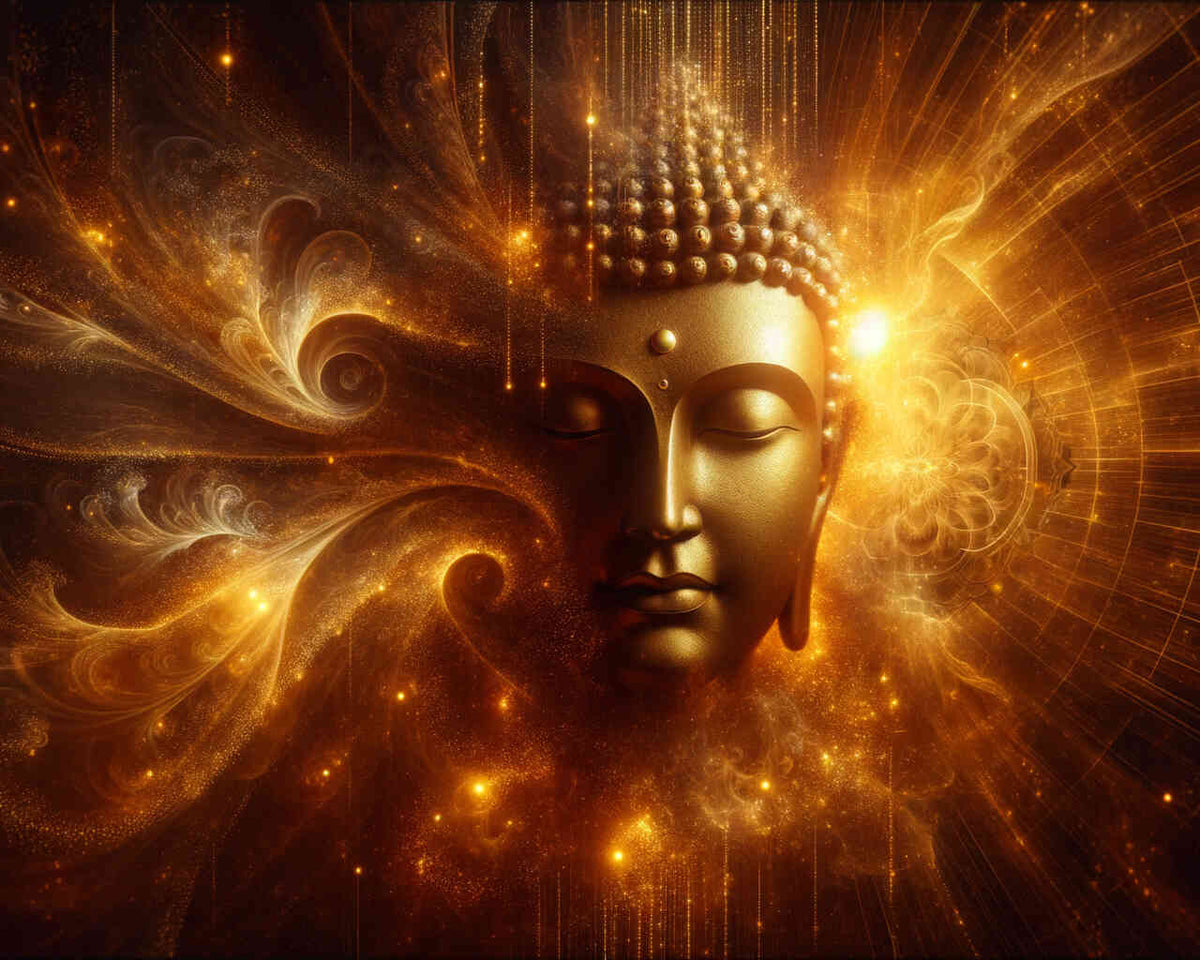 Malen nach Zahlen - Buddha mit Lichtschein