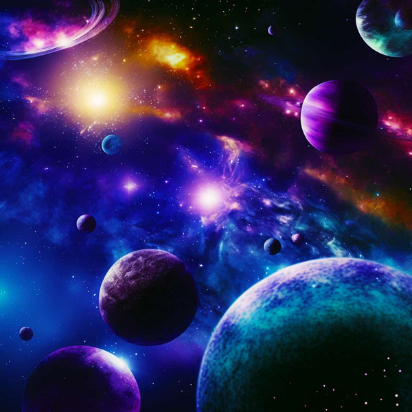 Diamond Painting Himmelszauber Kit - Sparkling Space Art with Planets and Nebulae Scene