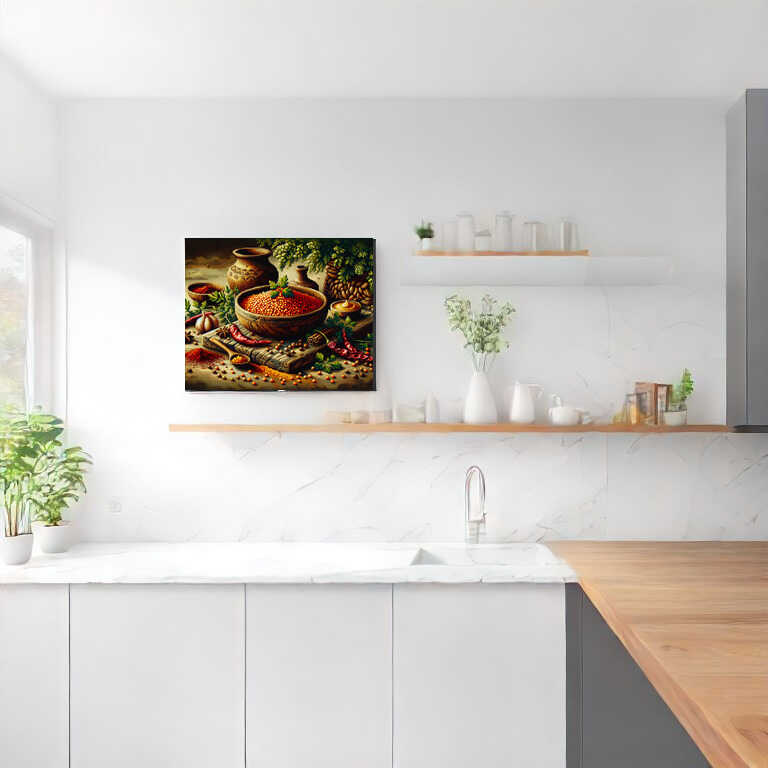 Malen nach Zahlen - Linsengericht und Gewürze